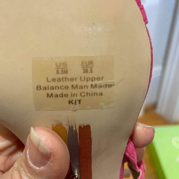 Sam Edelman Kit Ankle Strap Sandals Pink Suede Women's Size 8.5 EUC - Picture 6 of 11